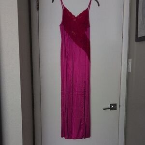 Pink Lace Slip Dress